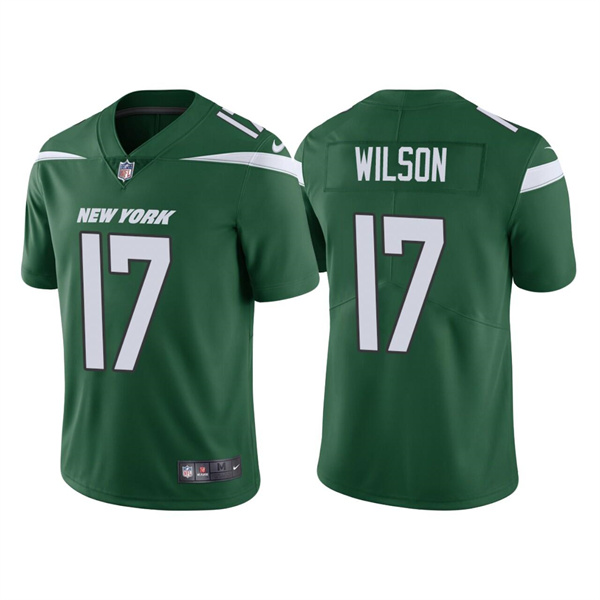 Men's New York Jets #17 Garrett Wilson 2022 Green Vapor Untouchable Limited Stitched Jersey - Click Image to Close